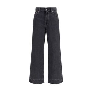 Chloé Black Cotton High-Waisted Women's Jean